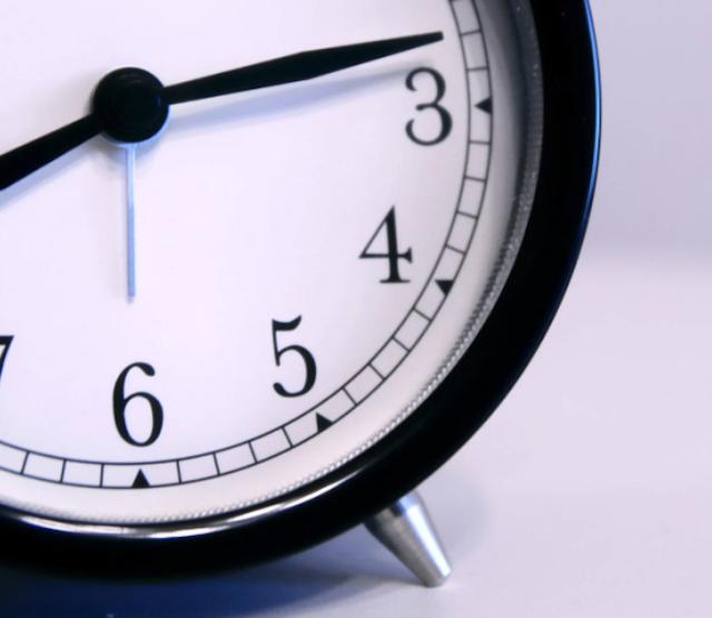 Image of a clock displaying 8:14.