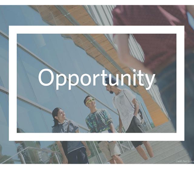 A picture of students talking in front of a building on the UBC Vancouver campus with the text UBC and other events overlaid