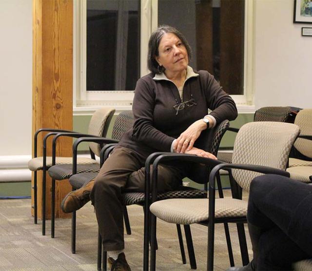 Language Sciences affiliate member Luisa Maffi spoke in 2018 at a Language Science Talks event.