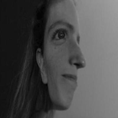 A photo with a visual effect displaying Nicole Sugden's face on its side and straight on 